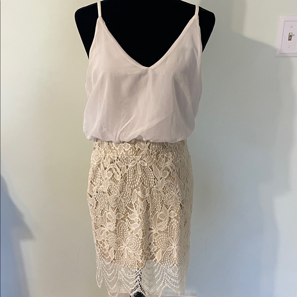 Venus white spaghetti strap open back dress